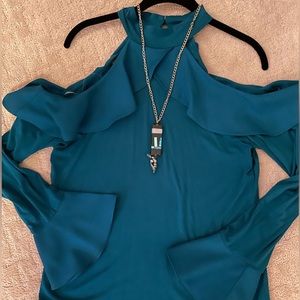 INC womens teal top